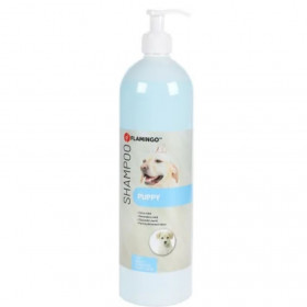 Нежен шампоан за кученца и кучета  Flamingo PUPPY SHAMPOO 1L -  с чувствителна кожа,  с дозатор за лесна употреба